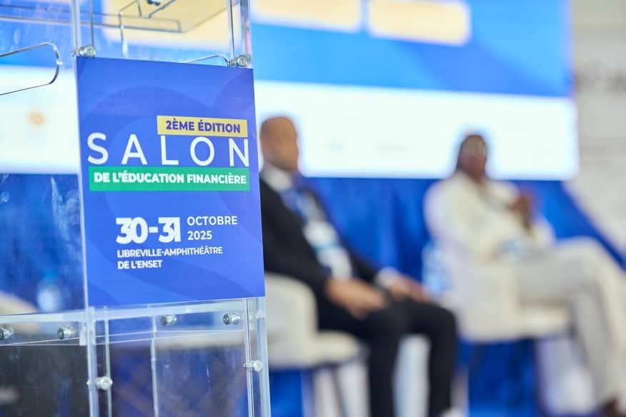 Signalétique officielle du Salon de l'Éducation Financière à Libreville